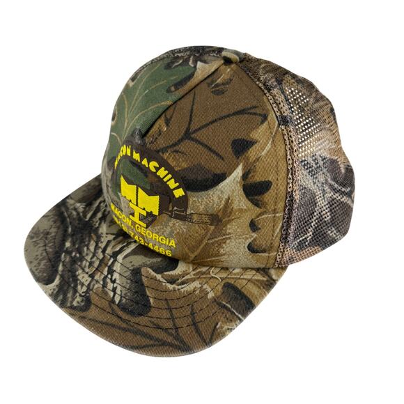 Vintage Macon Machine Camo Trucker‎ Hat Snapback Mesh Cap Made in USA - Picture 2 of 8